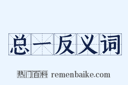 总一反义词是什么意思的图片